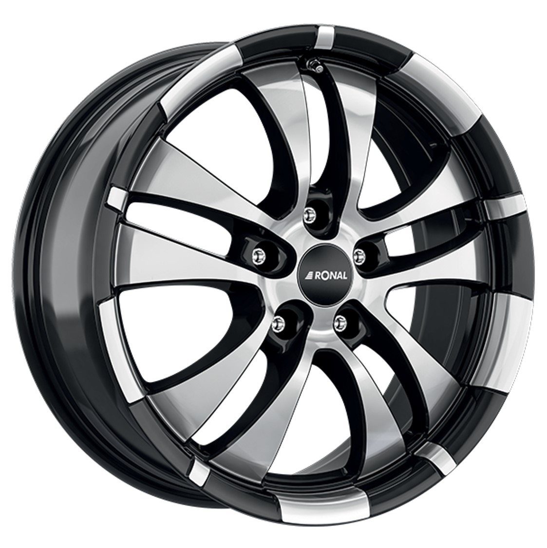 Ronal R59 18X7.5 ET42 5X120 JETBLACK-FRONTPOLIERT