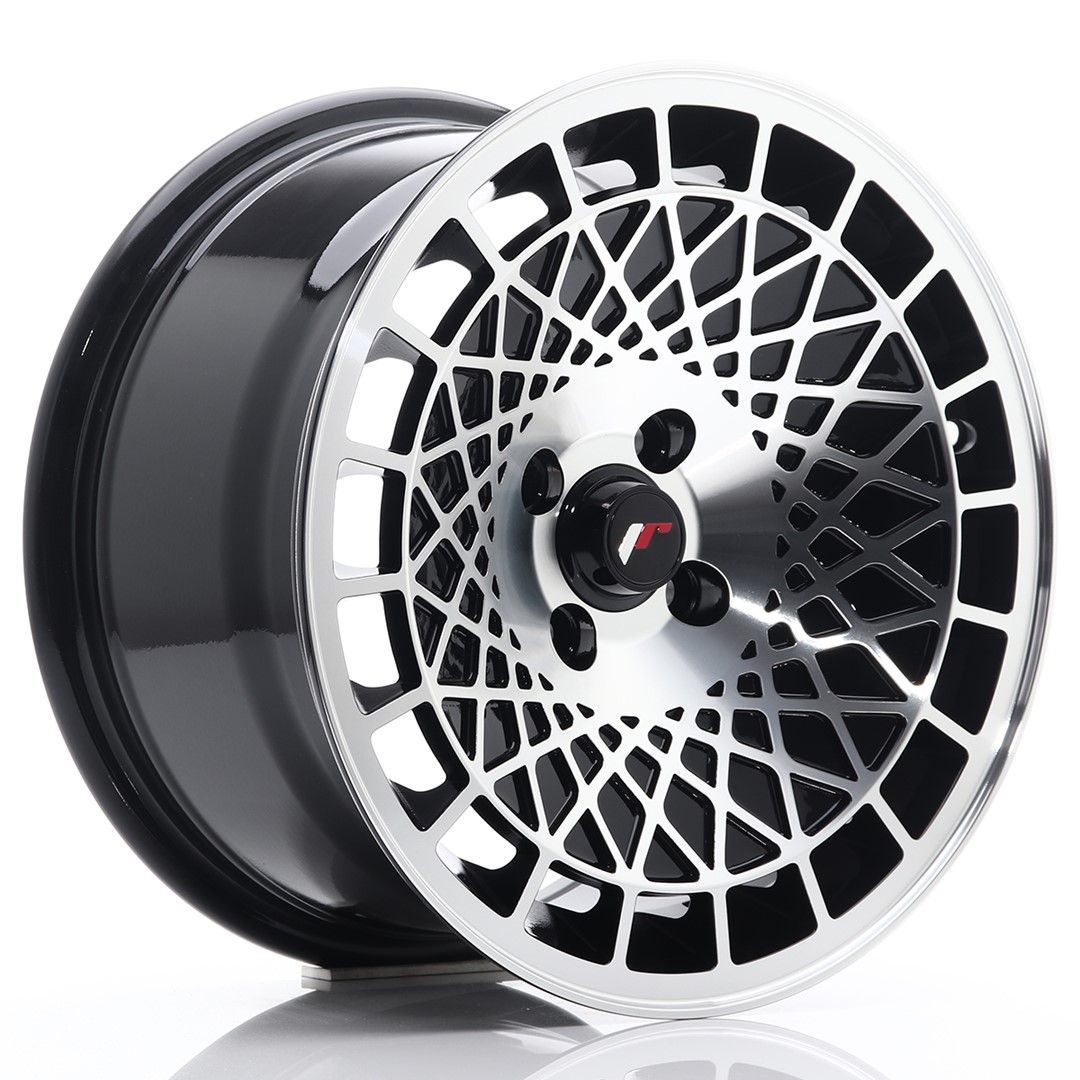 Japan Racing JR14 15x8 ET20 4x100 Gloss Black Machined Face