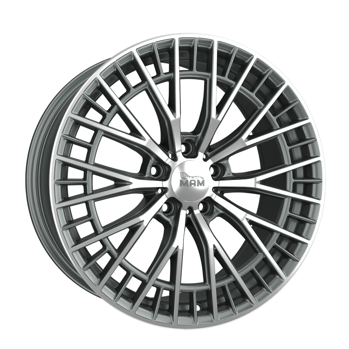 MAM Felgen GT2 19x8.5 ET30.1 5x112 Palladio Bordo Lucidato