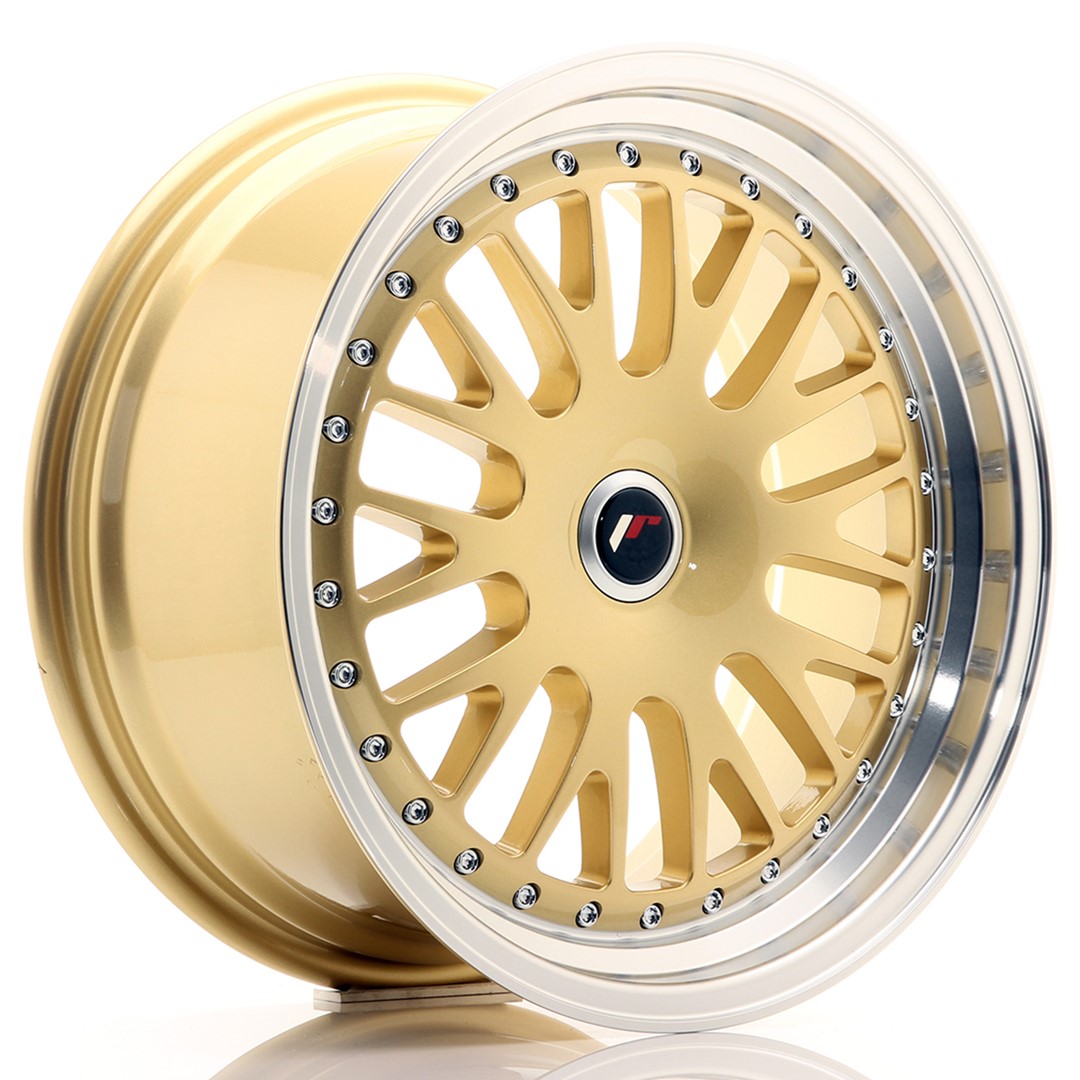 Japan Racing JR10 17x8 ET35 Oro con bordo diamantato (PCD liberamente selezionabile)