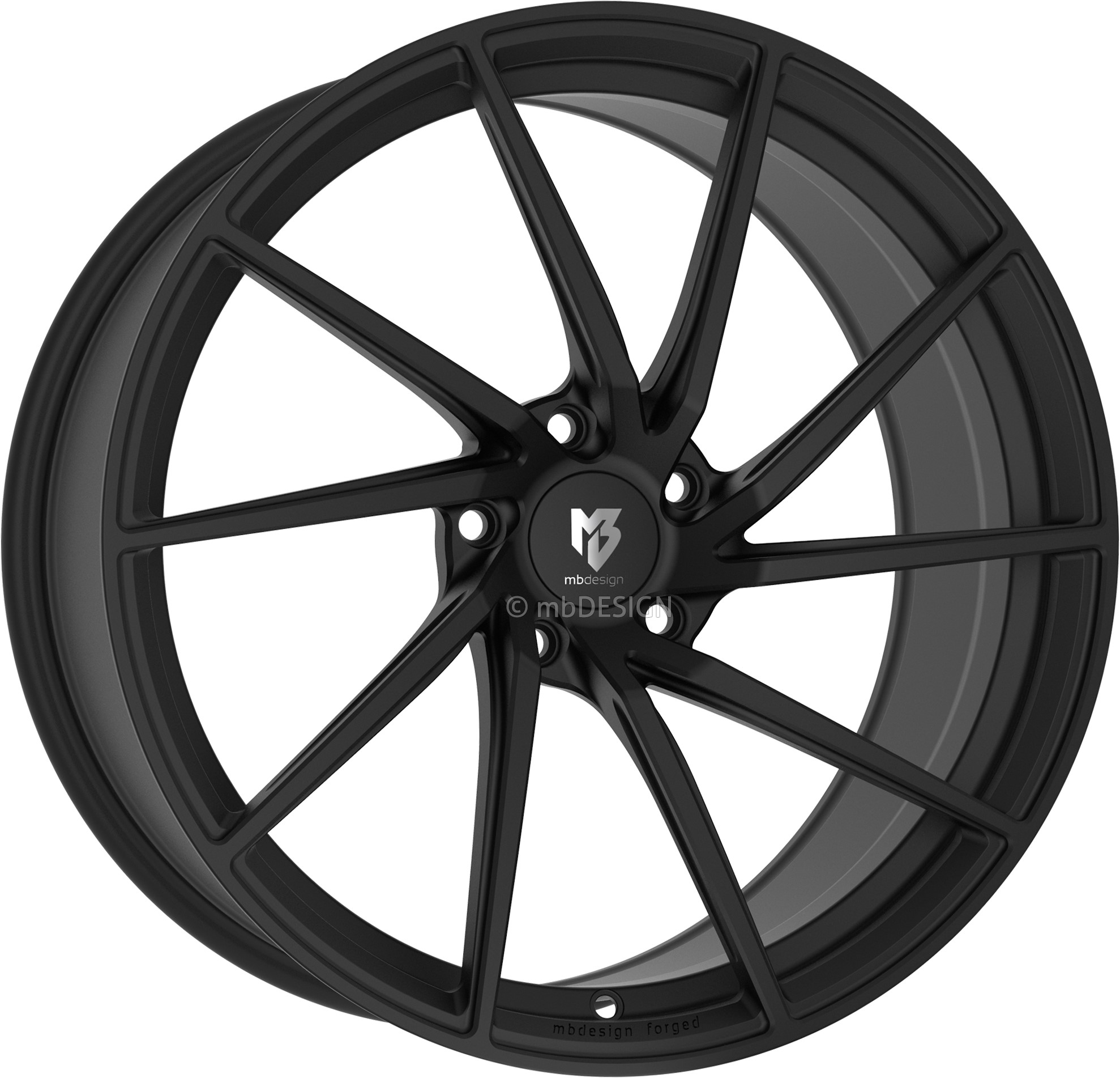 mbDESIGN SF2 19x9 ET42 5x114.3 Schwarz Stumpfmatt