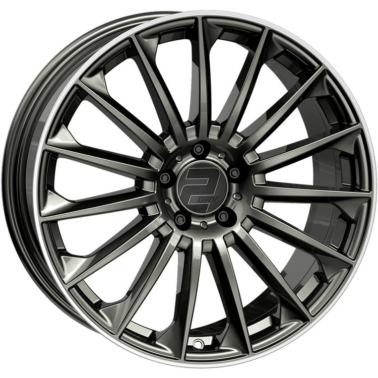 2DRV WH39 22x10.5 ET20 5x112 Dark Gunmetal Lackiert Mit Hochglanzpoliertem Felgenbett