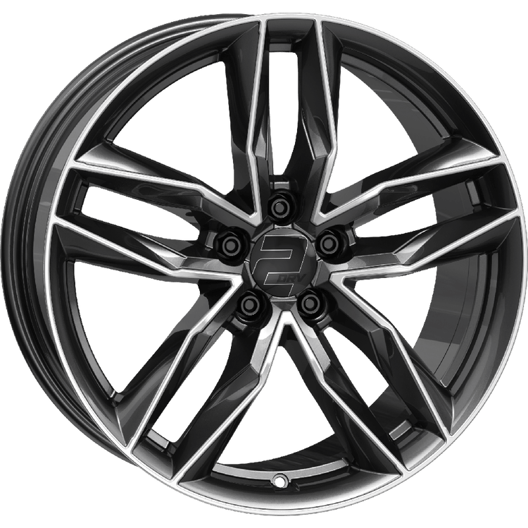 2DRV WH40 18x8 ET40 5x112 Dark Gunmetal High Gloss Polished
