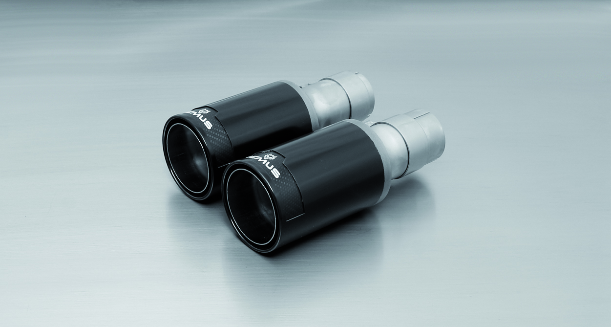 Endrohr-Set links/rechts je 1 Endrohr Ø 98 mm Street Race Black Chrome