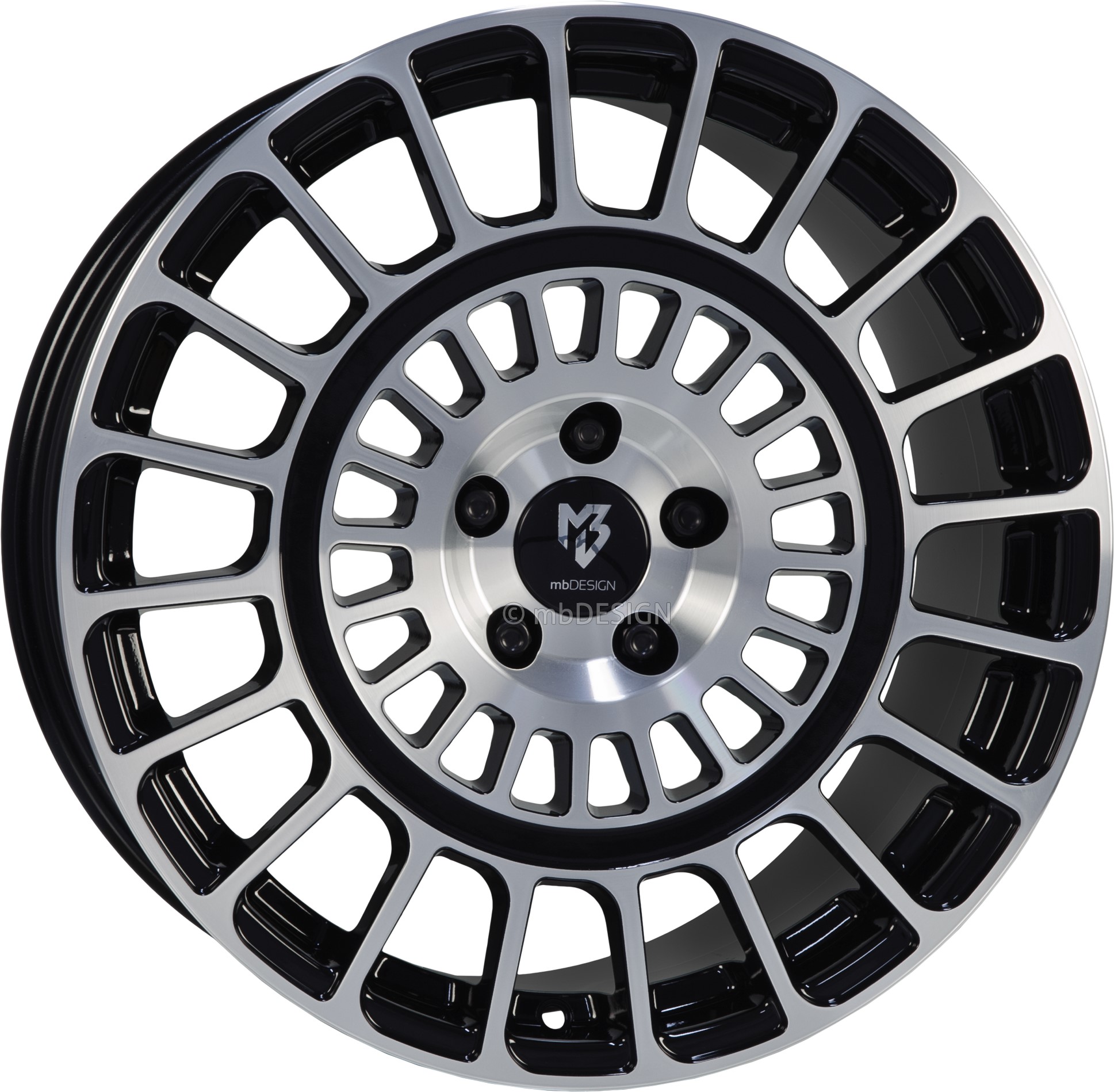 mbDESIGN MSP 19x8.5 ET45 5x112 Noir Brillant Poli