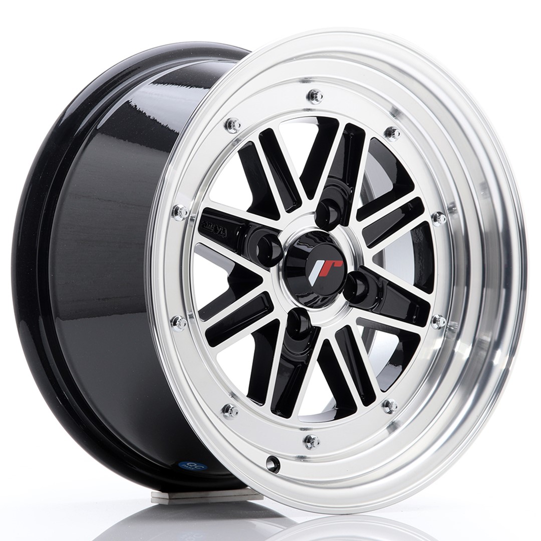 Japan Racing JR31 15x7.5 ET20 4x100 Noir Brillant Face Usinée