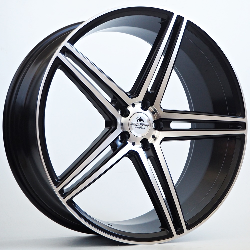 Forzza Wheels BOSAN 22x9 ET35 5x112 Faccia Nera Opaca Lavorata
