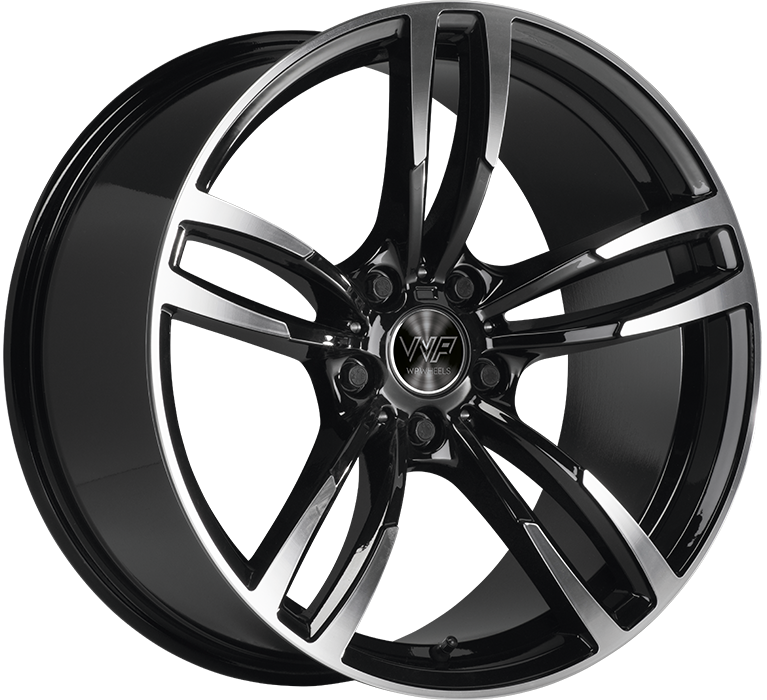 WP Wheels 391 17x8 ET34 5X120 Glanz-Schwarz Frontpoliert