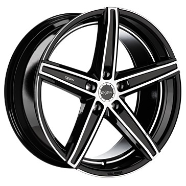 Oxigin 18_E CONCAVE EVOLUTION 19x9.5 ET45 5x114.3 Black Full Polish