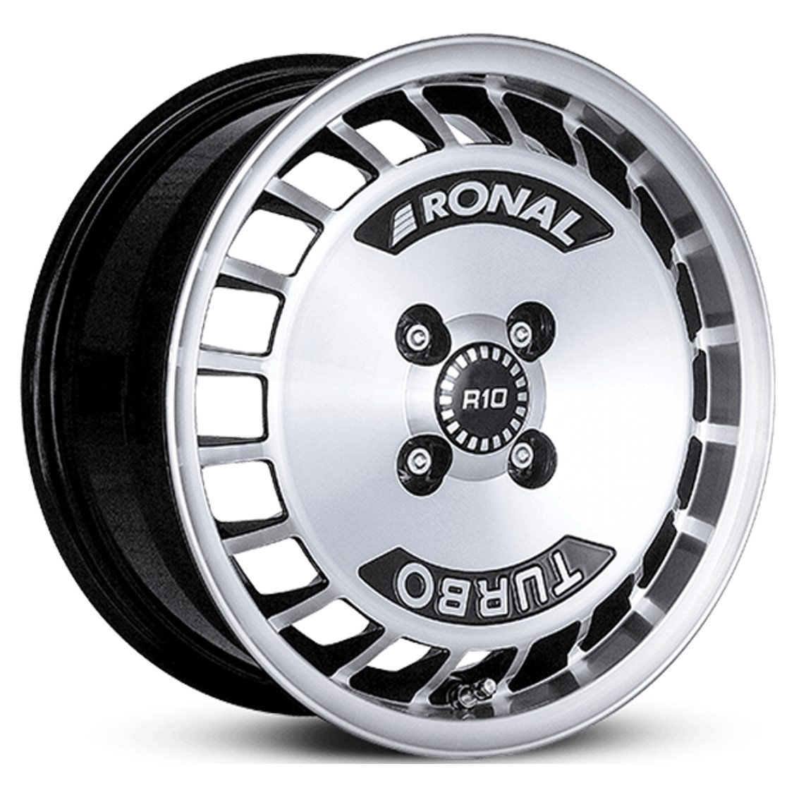 Ronal R10 TURBO 15x7 ET37 4x98 Schwarz Frontpoliert
