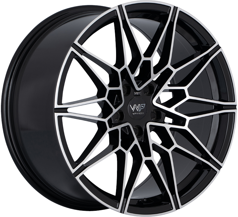 WP Wheels 877 19x9.5 ET37 5x112 Glanz-Schwarz Frontpoliert