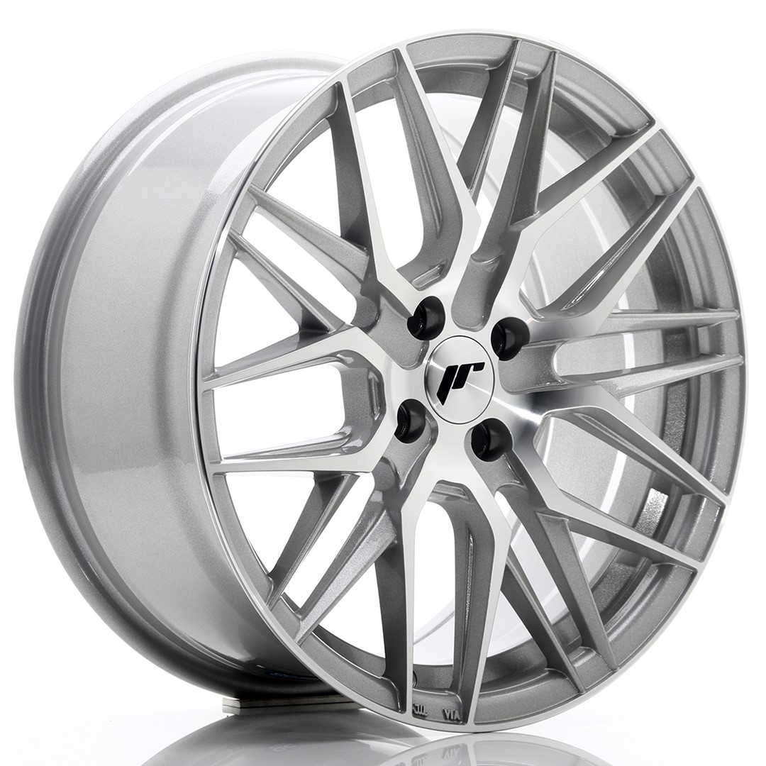 Japan Racing JR28 17x8 ET40 4x100 Argento con Faccia Lavorata