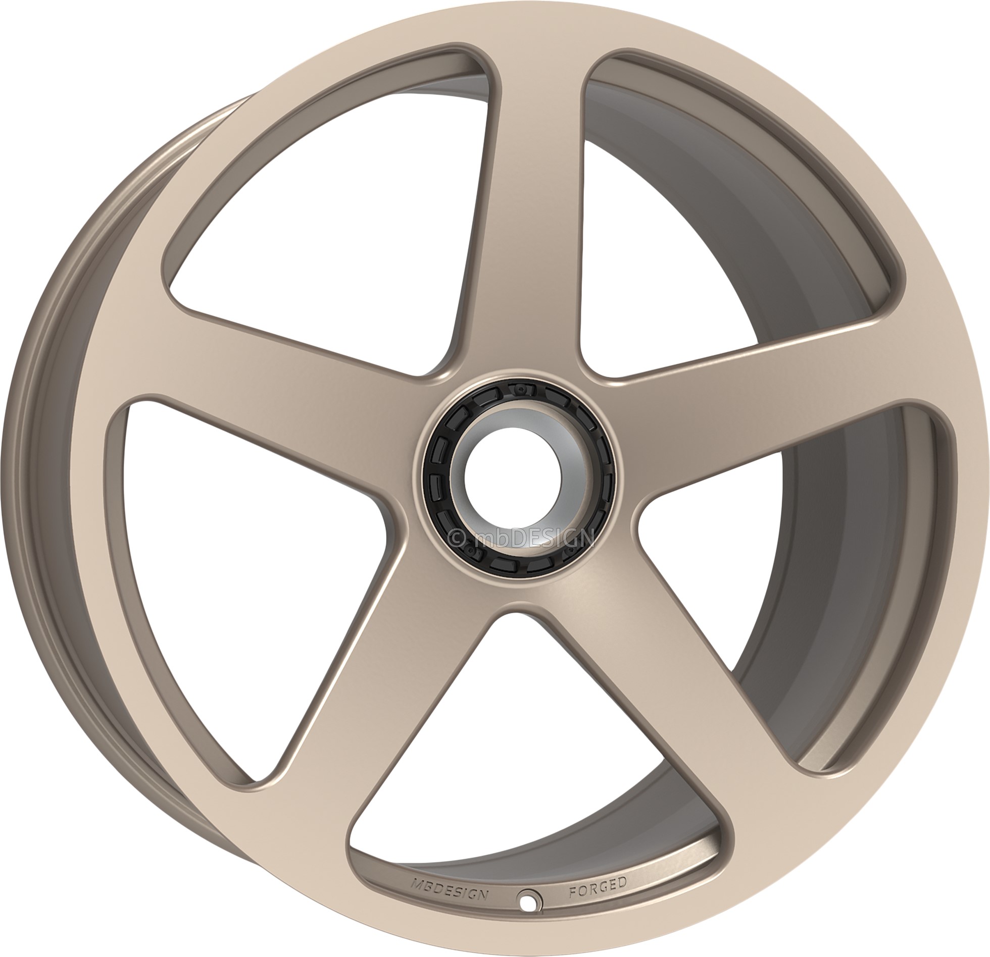 mbDESIGN JP FORGED 21x9.5 ET40 Verrouillage central Champagne Mat