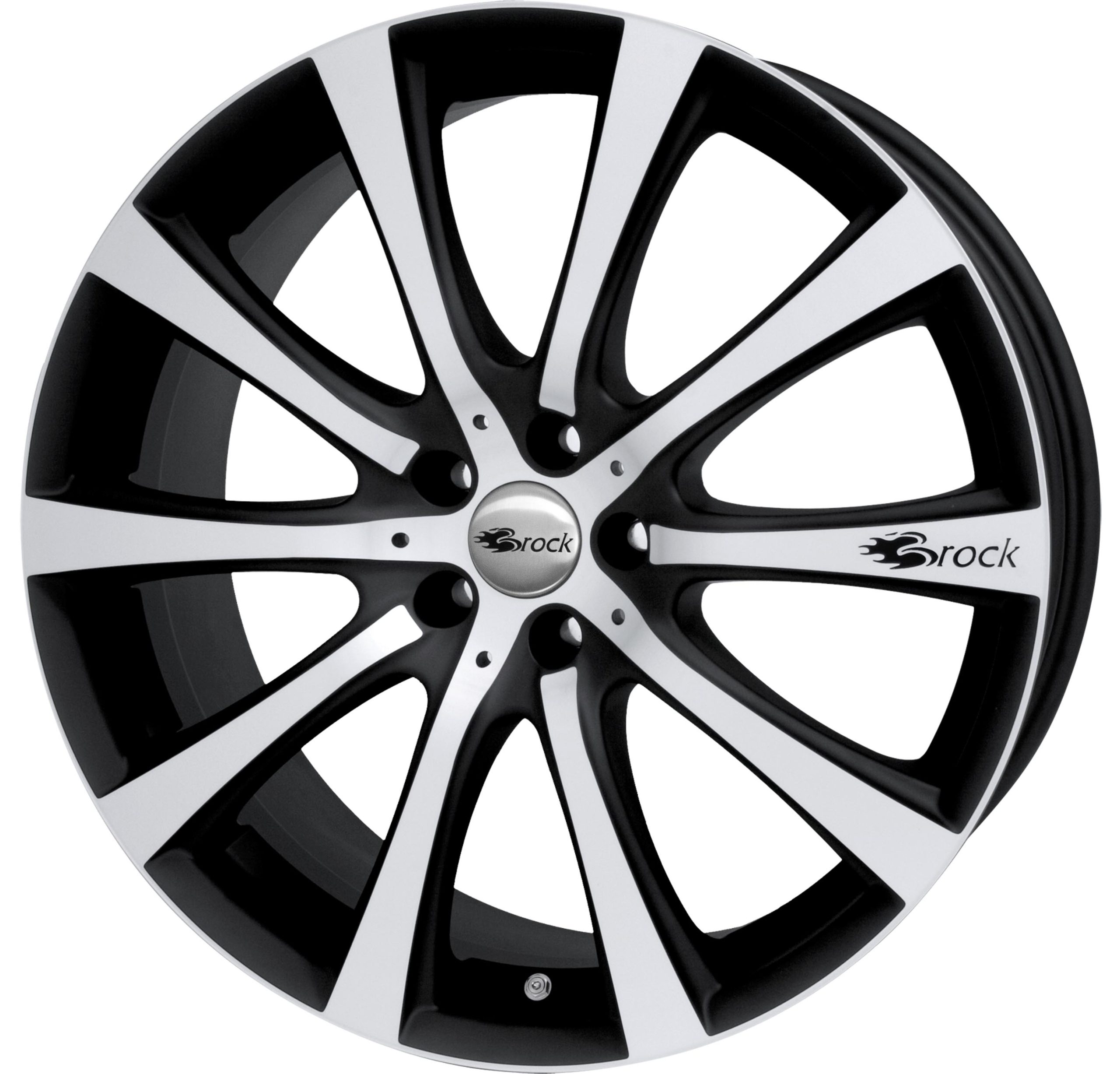 Brock B21 18x8 ET38 5x105 Schwarz Matt Voll-Poliert (SMVP)
