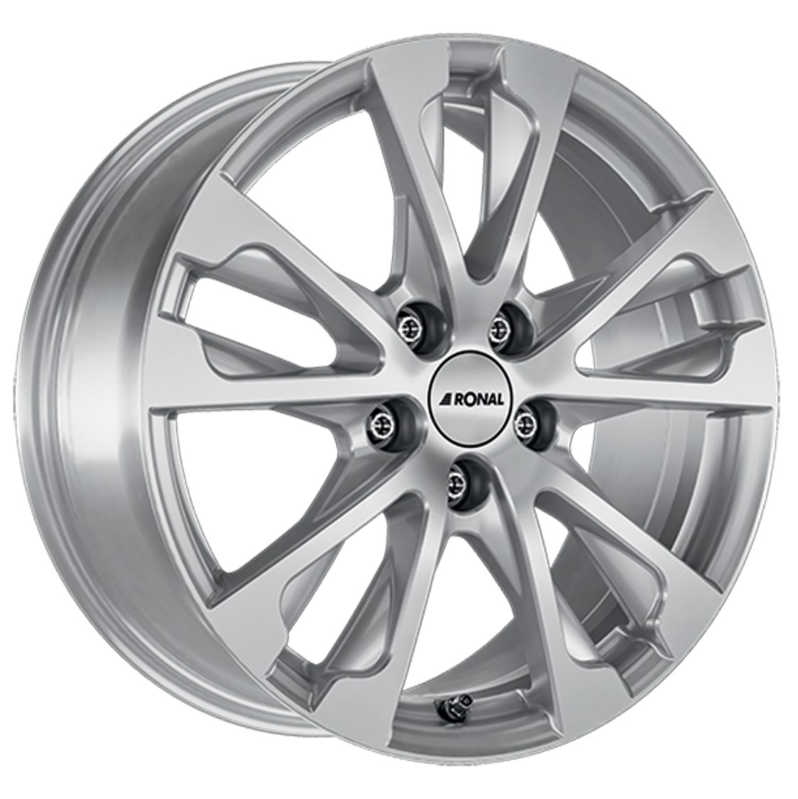 Ronal R61 17x7.5 ET55 5x108 Kristallsilber Matt