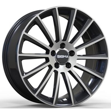 Sigma 466 19x8 ET40 5x112 Gunmetal Machined Face