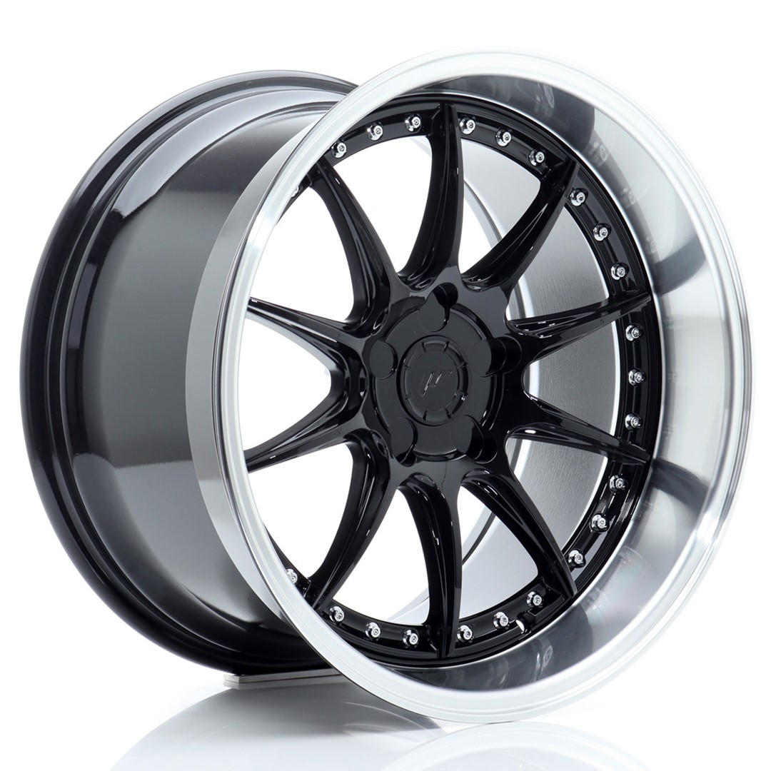 Japan Racing JR41 18x10.5 ET15-25 Gloss Black Machined Lip (ET und LK frei wählbar)
