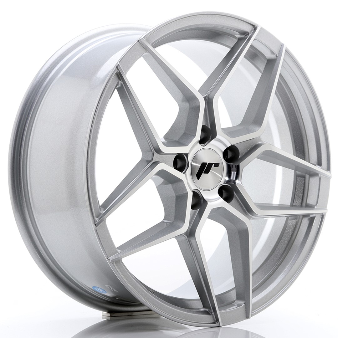 Japan Racing JR34 18x8 ET42 5x112 Argent avec Face Usinée