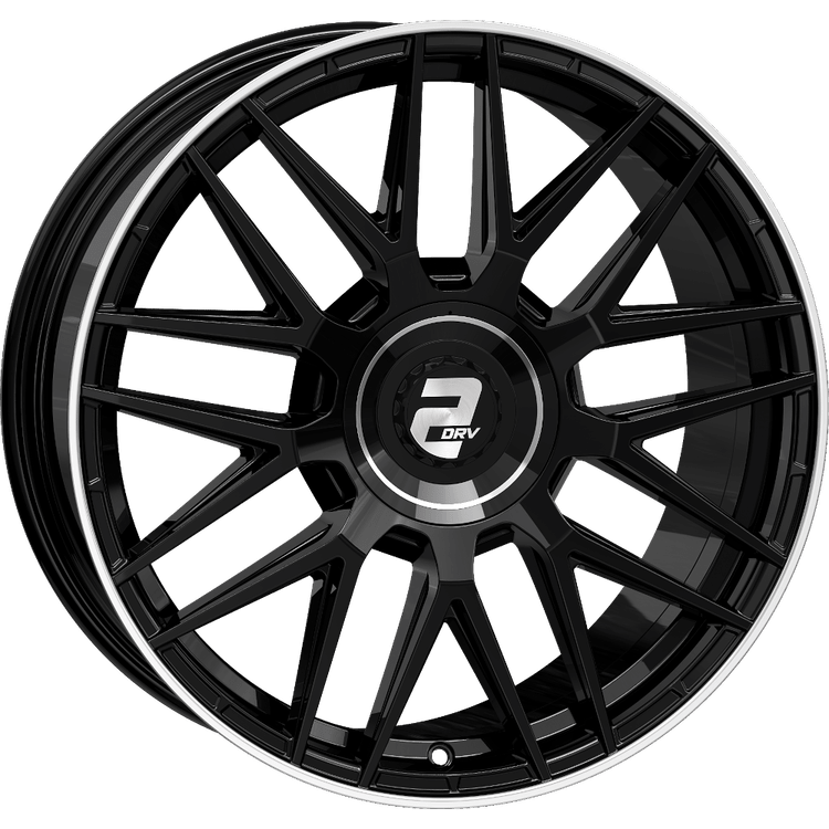 2DRV WH43 20x9 ET40 5x112 Schwarz Glänzend Lackiert Mit Hochglanzpoliertem Felgenbett