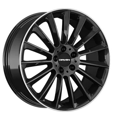 Carmani 17 FRITZ 20x9.5 ET50 5x112 Black Lip Polish