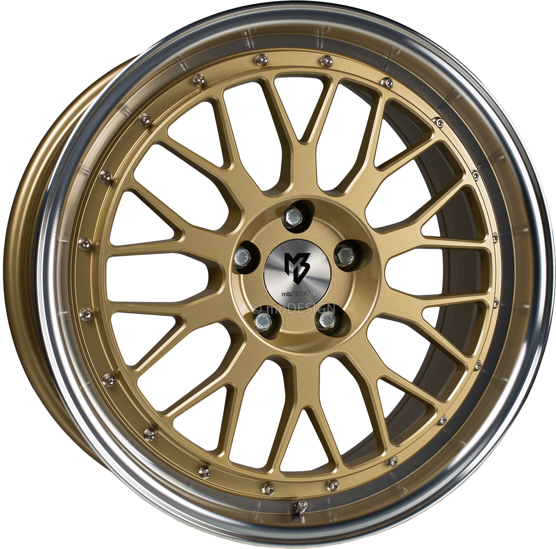 mbDESIGN LV1 19x8.5 ET45 5x112 Gold Glänzend Poliert