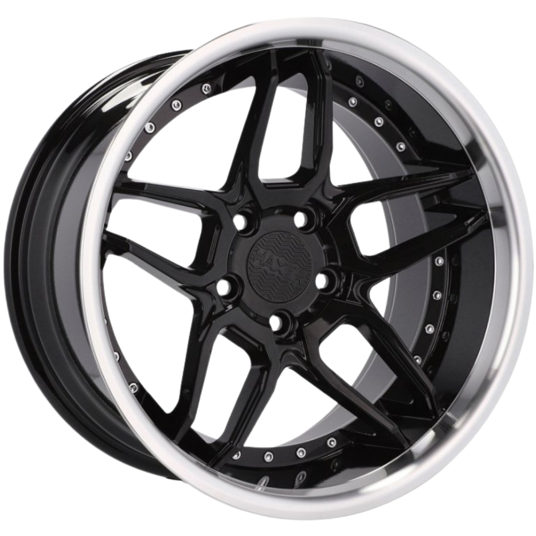 Haxer HX030 19x10 ET40 5x120 Black with Polished Lip
