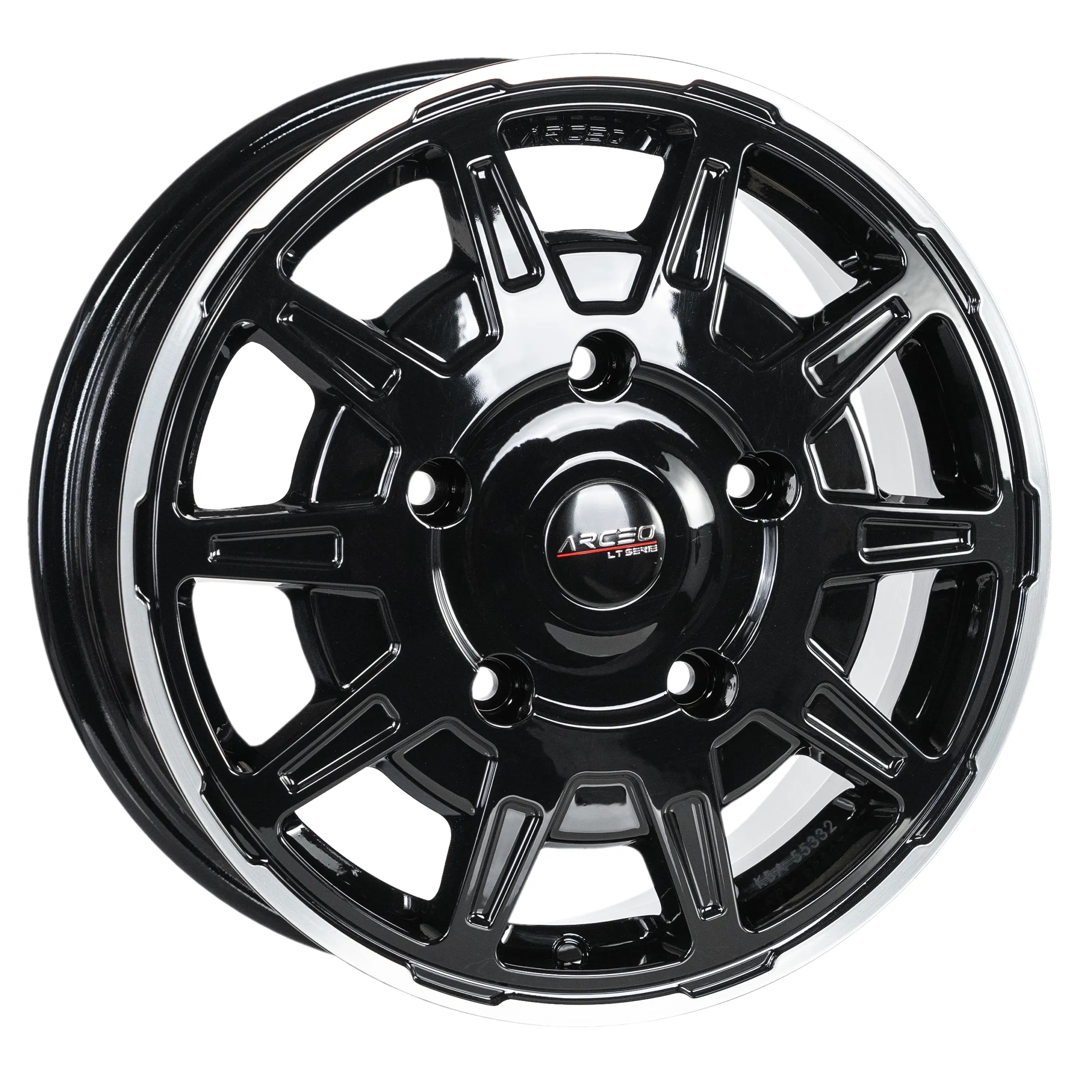 Arceo LT1 16x6.5 ET60 5x160 Bord Diamant Noir