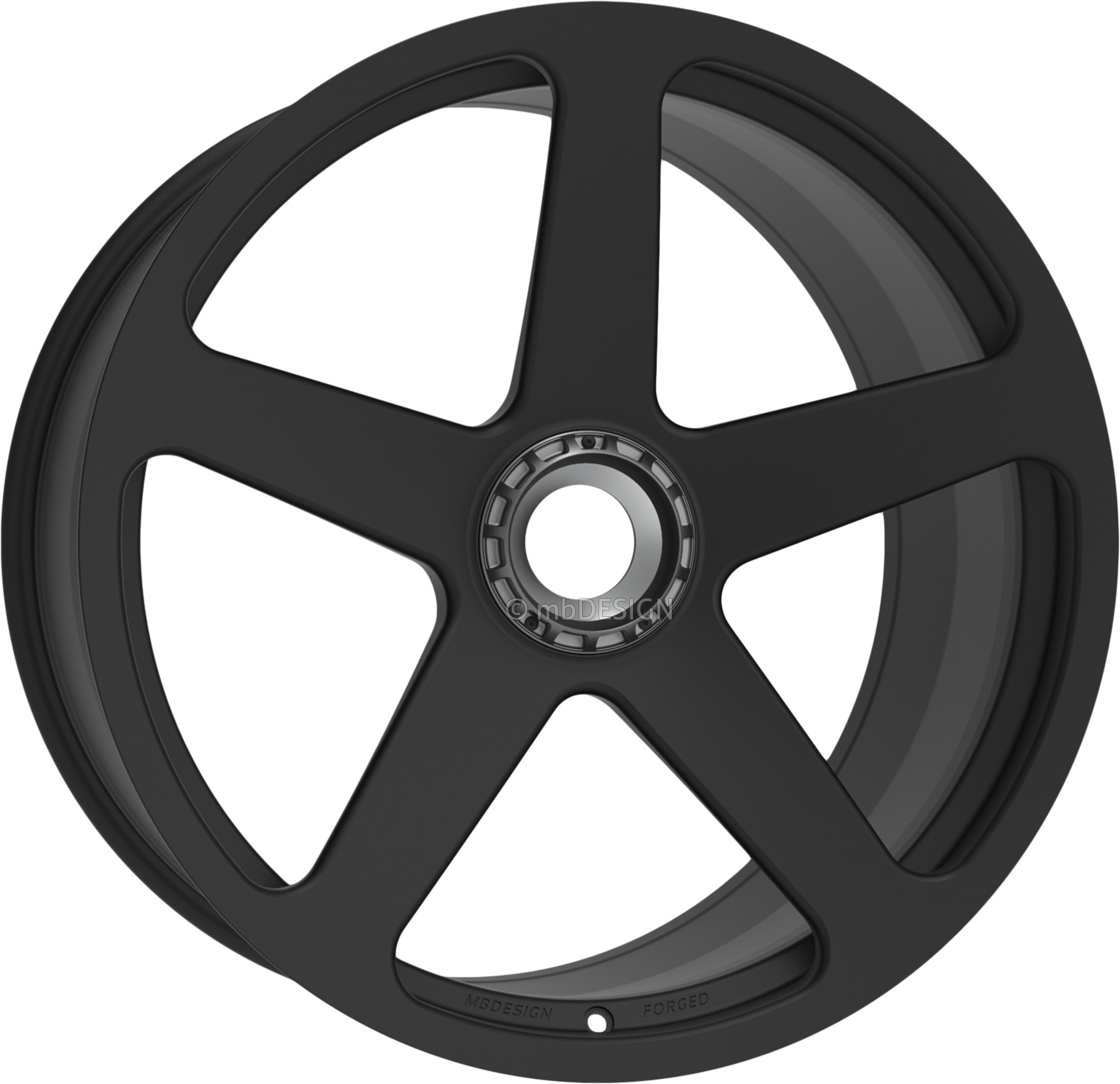 mbDESIGN JP FORGED 21x9.5 ET40 Fixation Centrale Noir Soie