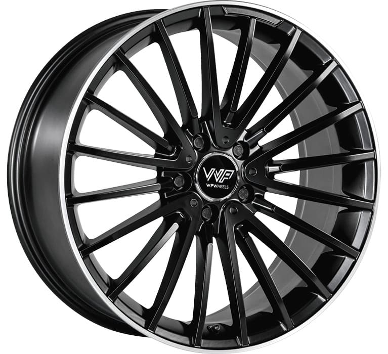 WP Wheels 457 in Matt Schwarz Randpoliert Farbe