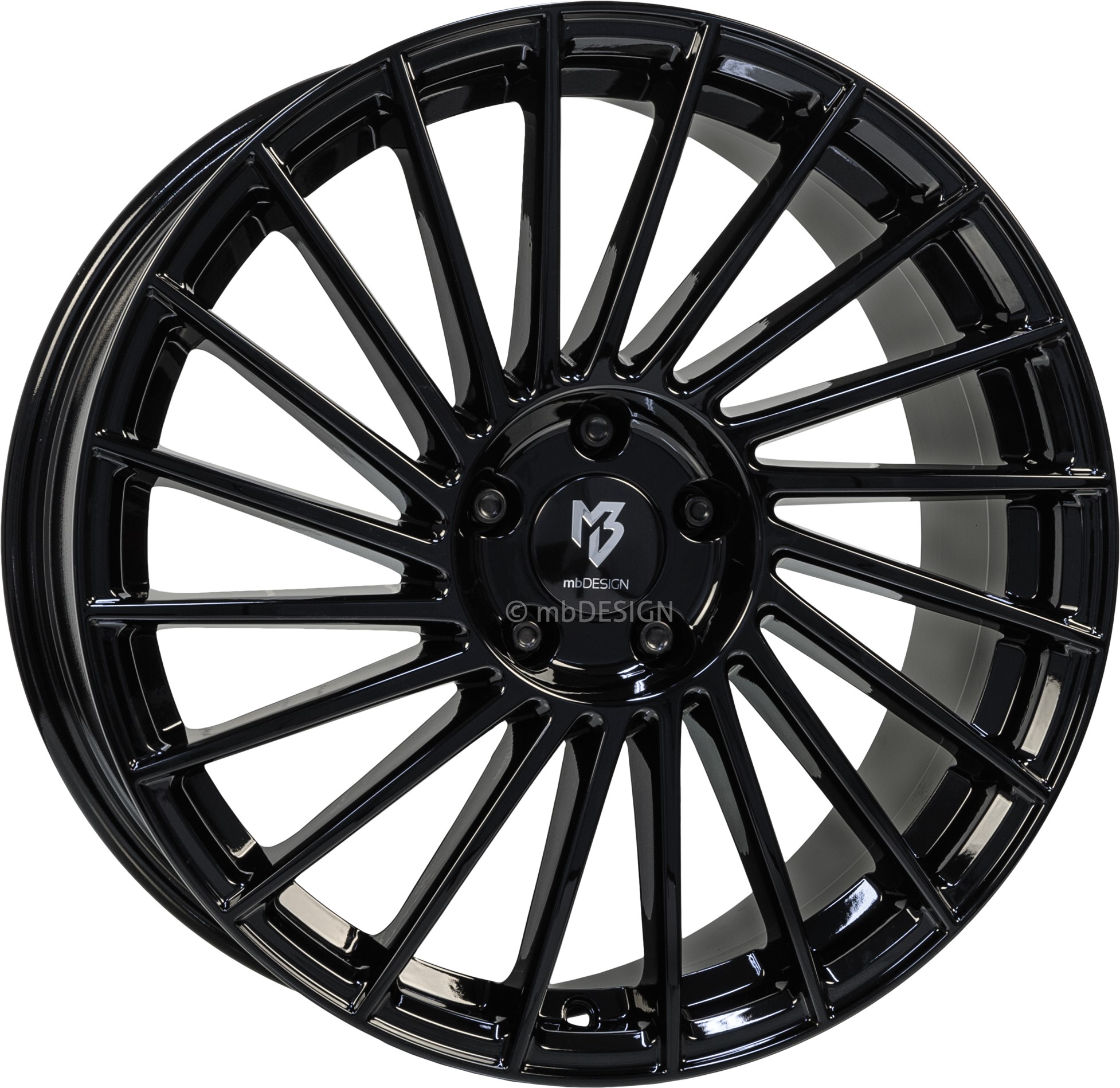 mbDESIGN VR3 18x7.5 ET38 4x100 Black Gloss