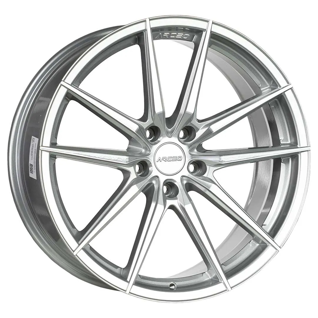 Arceo MONACO 20x10 ET40 5x120 Argento Diamond