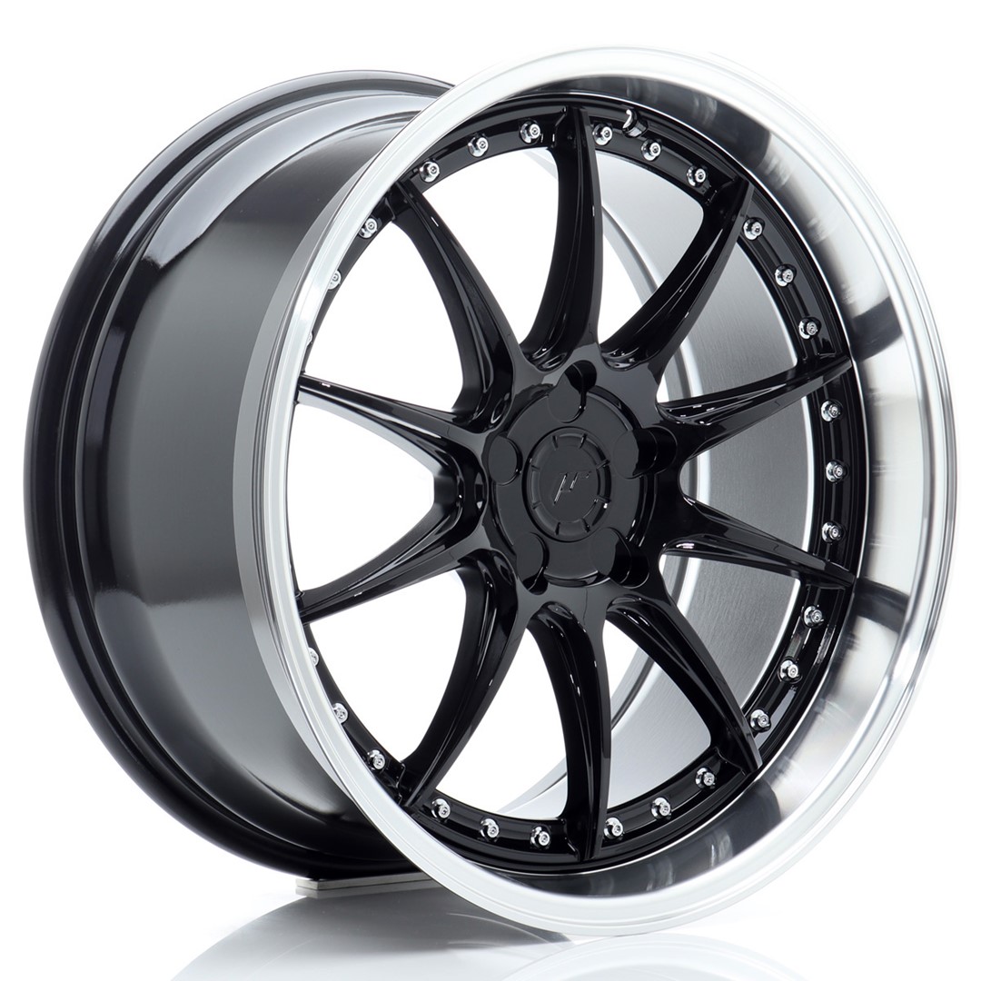 Japan Racing JR41 19x9.5 ET12-22 Gloss Black Machined Lip (ET und LK frei wählbar)