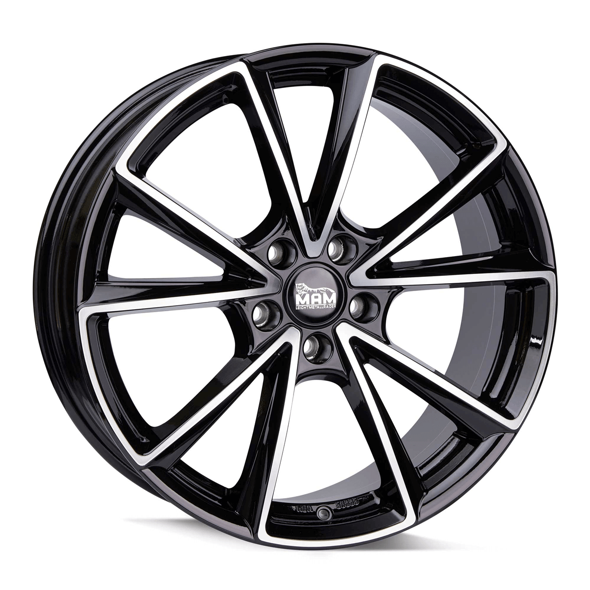 MAM Felgen A5 18x8 ET45 5x112 Black Front Polish