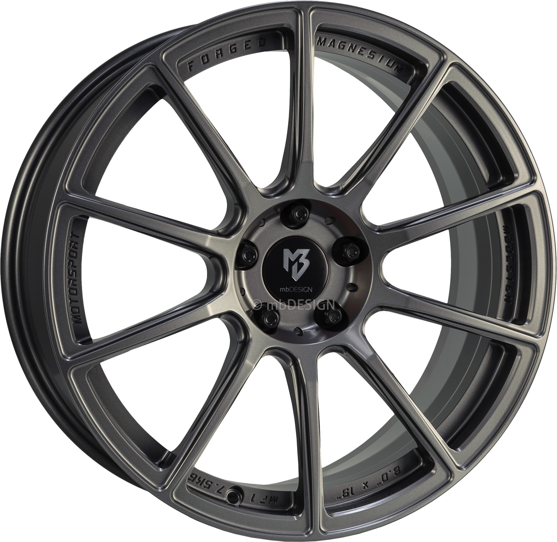 mbDESIGN MF1 18x7.5 ET44 5x100 Grau Matt