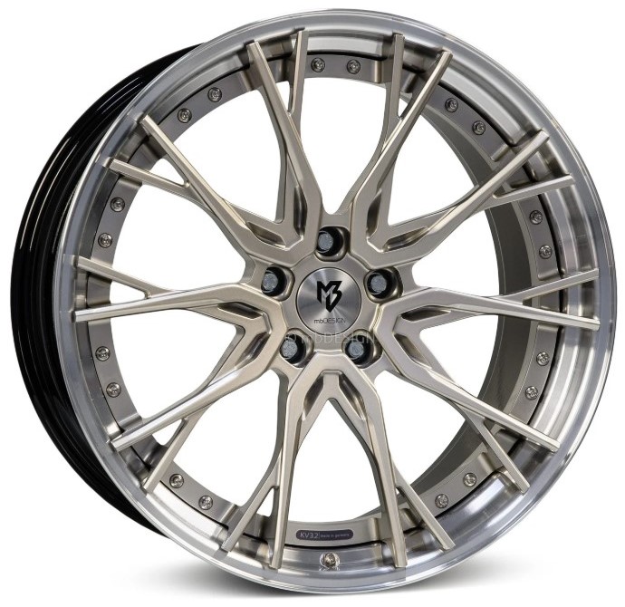 mbDESIGN KV3.2 21x10.5 ET40 5x120 Champagner Glänzend/Schwarz Glänzend Poliert