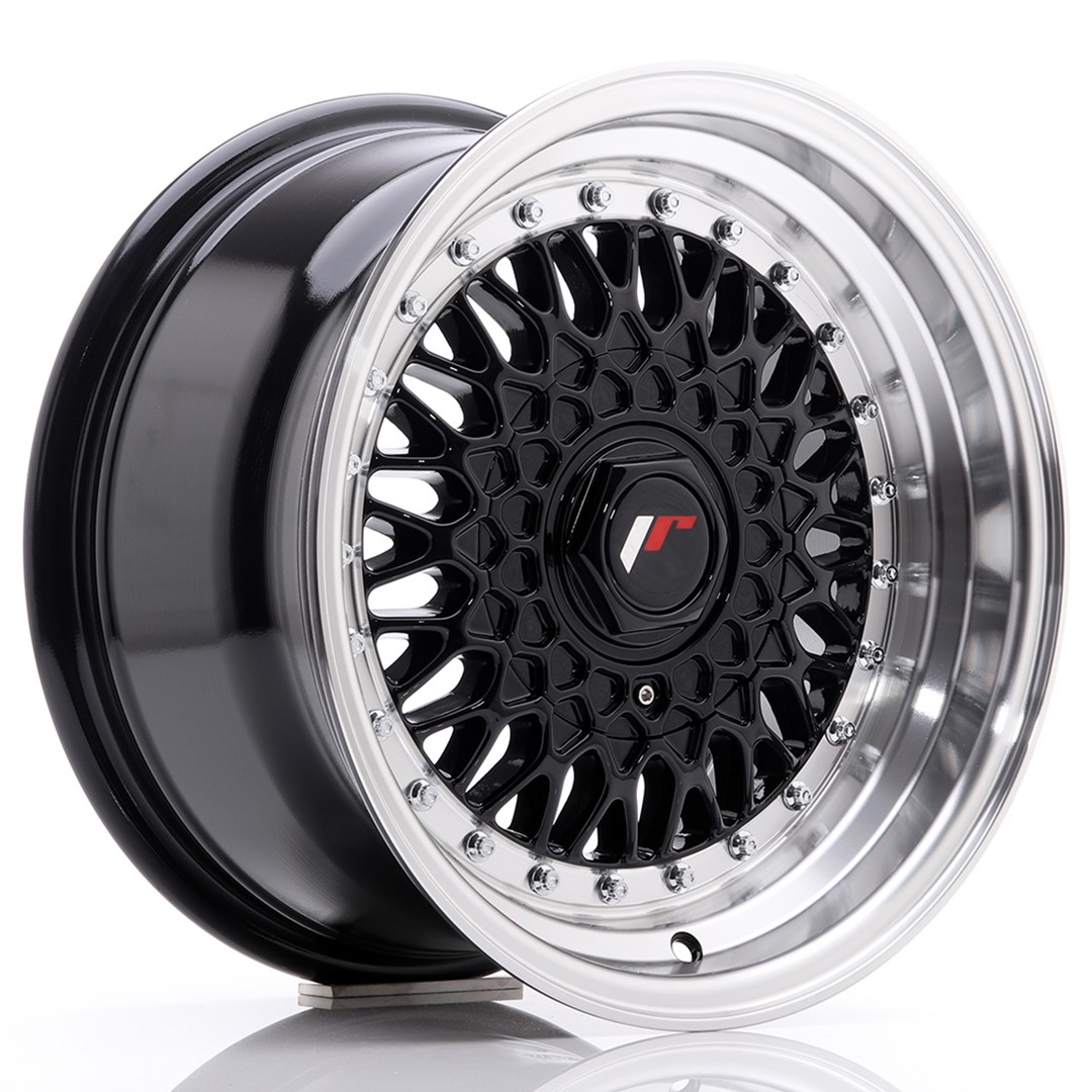 Japan Racing JR9 15x8 ET20 4x100/108 Gloss Black Machined Lip