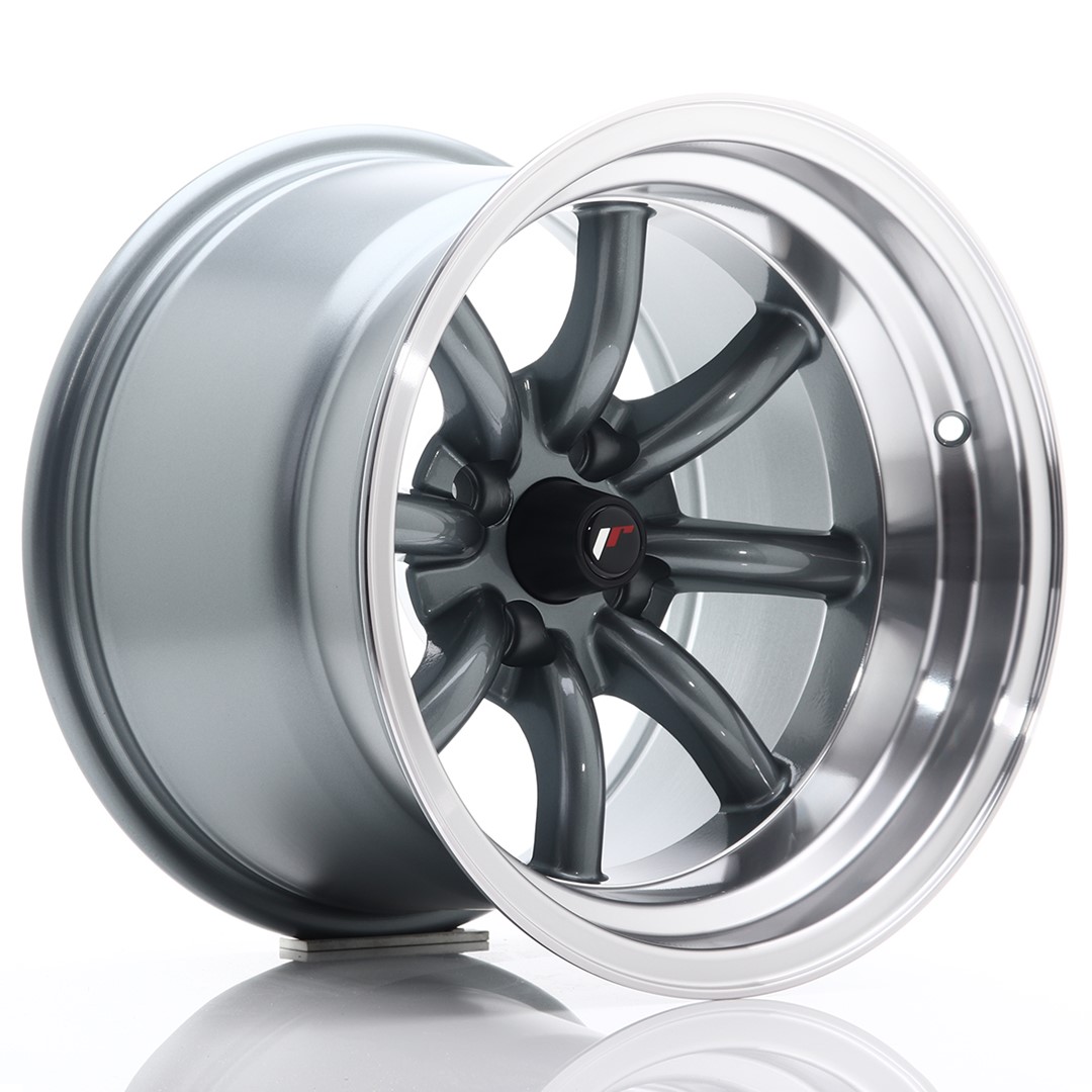 Japan Racing JR19 15x10.5 ET-32 4x100 Gun Metal Machined Lip