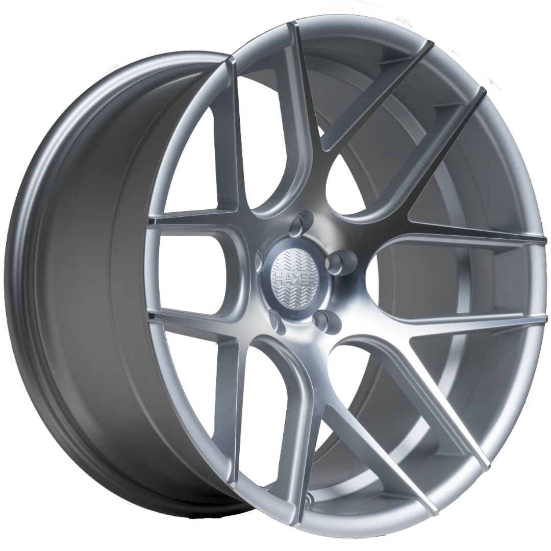 Haxer HX022 20x10 ET40 5x120 Polished Silver Half Matt