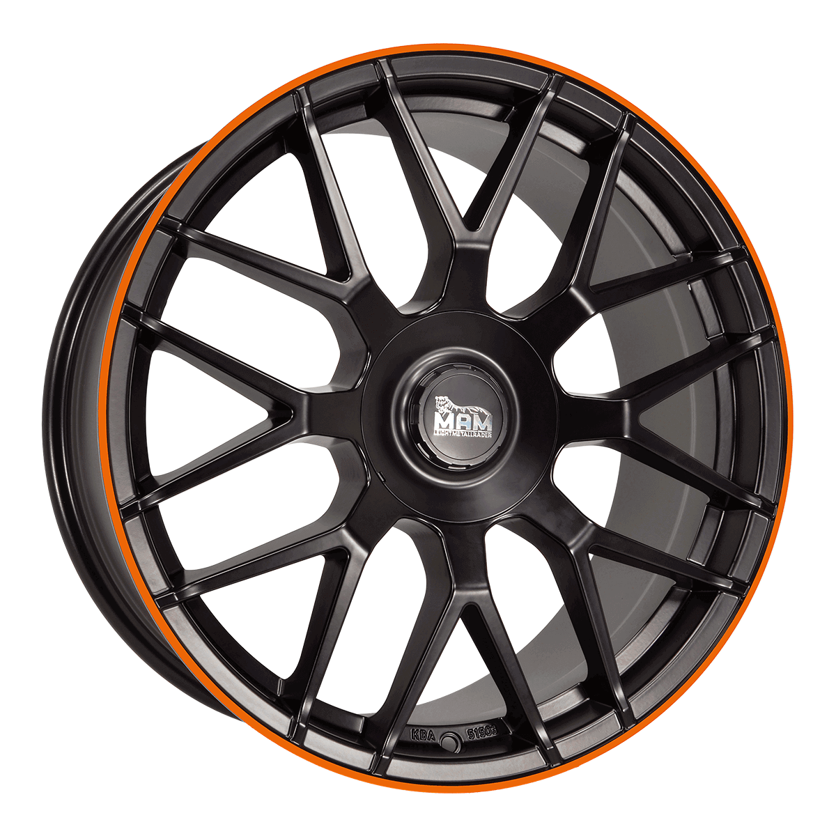 MAM Felgen GT1 19x9.5 ET30 5x112 Matt Black Lip Orange