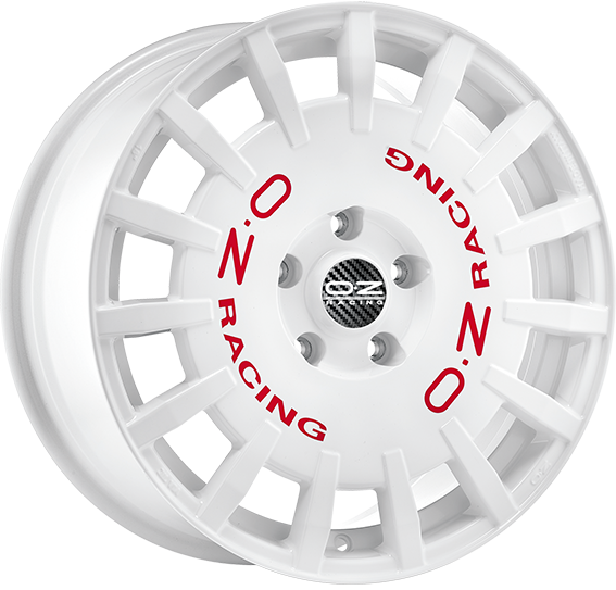 OZ RALLY RACING 17X7 ET45 5X114.3 WHITE RED LETTERING