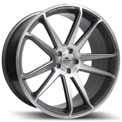 Forzza Wheels in Grey Face Machined Farbe