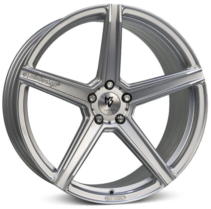 mbDESIGN KV1 S 21x9 ET37 5x108 Silber Glänzend