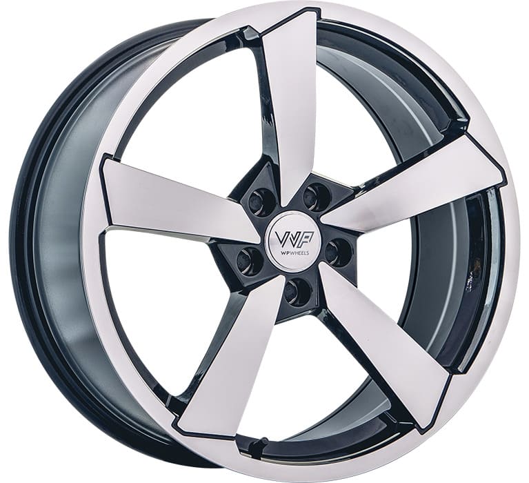 WP Wheels 002 in Glanz Schwarz Frontpoliert Farbe