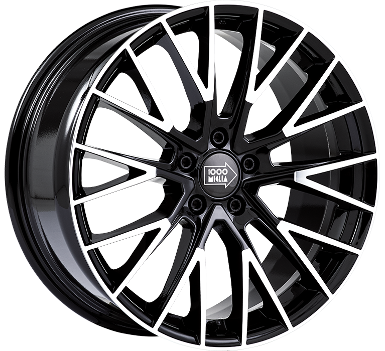 Mille Miglia MILANO 19x8.5 ET32 5x112 Glanz-Schwarz Frontpoliert
