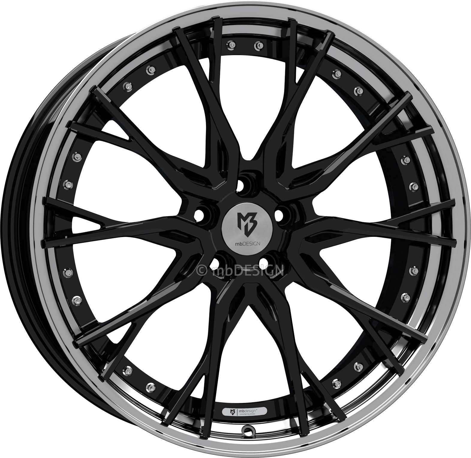 mbDESIGN KV3.2 21x9 ET25 5x110 Schwarz Glänzend/Schwarz Glänzend Poliert