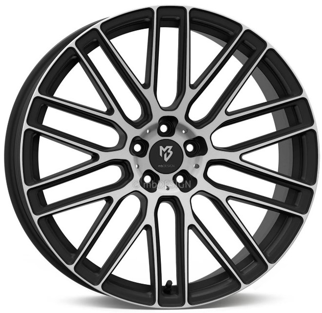 mbDESIGN KV4 22x8.5 ET35 5x114.3 Schwarz Matt Poliert