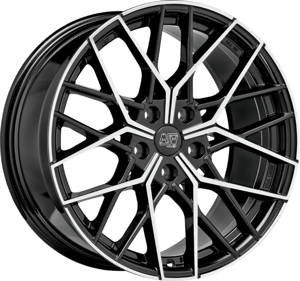 MSW 74 19x9 ET44 5x112 Gloss Black Full Polished