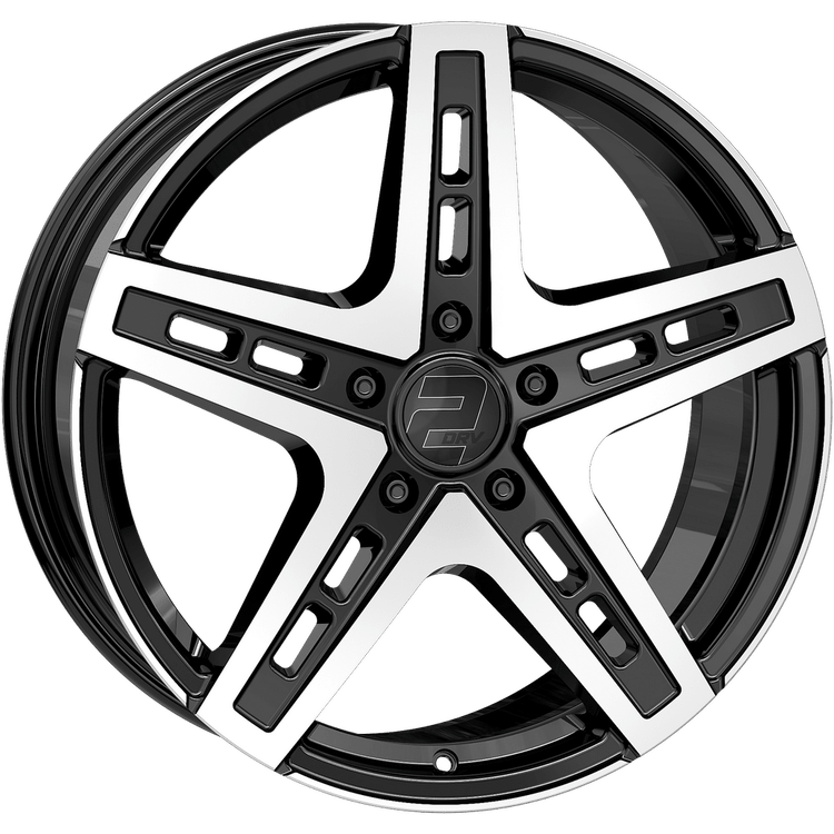 2DRV WH38 20x9 ET30 5x130 Noir Poli Brillant