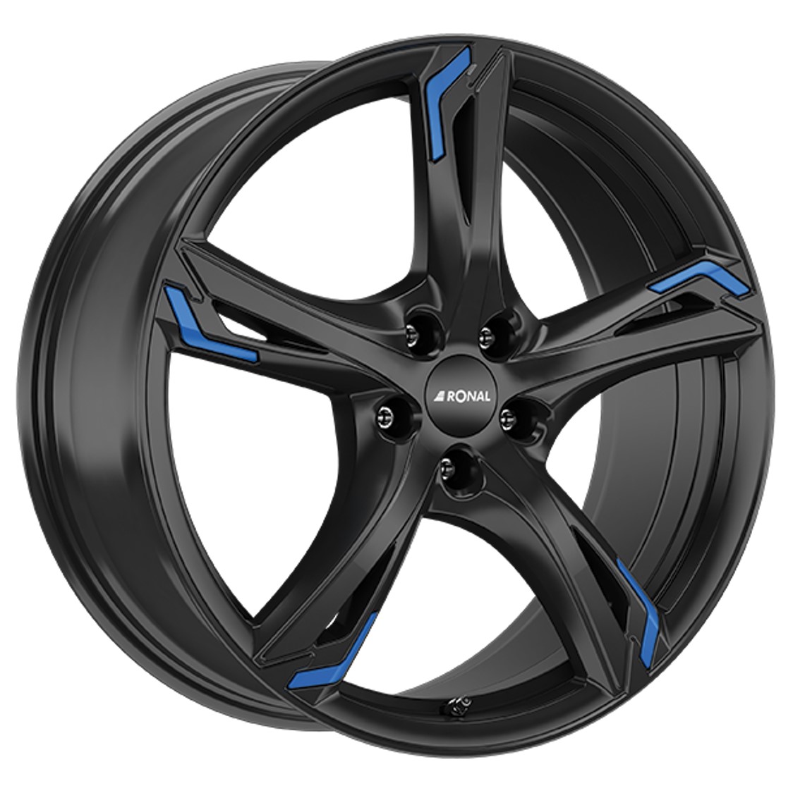 Ronal R62 BLUE 17x7.5 ET40 5x114.3 Jetblack
