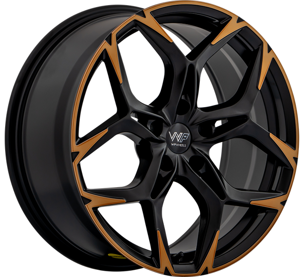 WP Wheels 544 19x8.5 ET38 5X112 Matt-Schwarz Bronze-Randpoliert